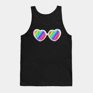 Spiral Hypnotize Heart Sunglasses Tank Top